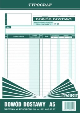 Dowód dostawy Typograf A5