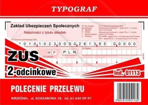Druk polecenie przelewu ZUS A-6 1 1 TG 01113