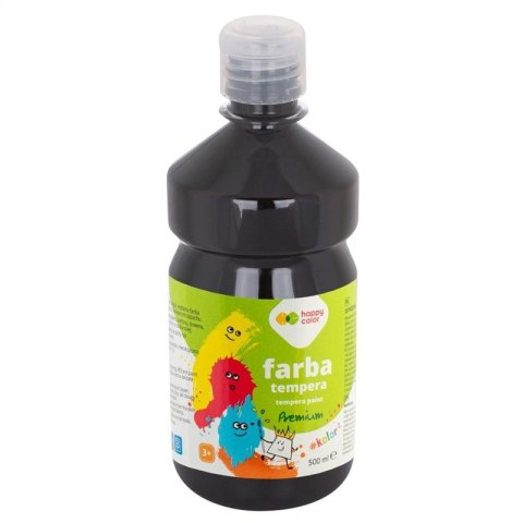 Farba HAPPY COLOR tempera CZARNA 500ml 3310 0500-9 EAN : 5905130107320