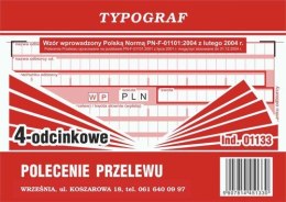 Polecenie przelewu/wpłata gotówki IV Typograf A6