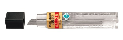 Grafity ołówkowe Pentel Super Hi-Polymer C505 0,5 mm 2B