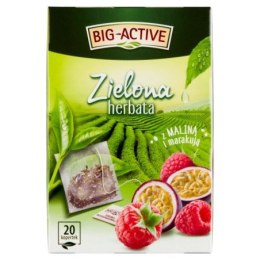 Herbata BIOACTIVE ZIELONA MALINOWA /20/ z marakują