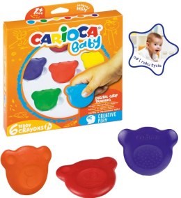 KREDKI CARIOCA BABY dla dzieci 1 6 kolorów /42956/ 160-2209 MISIAKI EAN : 8003511429560