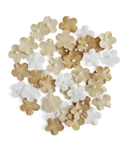 KWIATKI PAPIEROWE GALERIA PAPIERU NIEZAPOMINAJKI z perełką /50/ 252049 BEŻOWY półprodukt EAN : 5903069066046