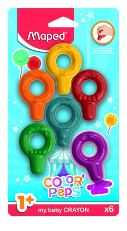 Kredki MAPED COLORPEPS EARLY CRAYON 6 kolorów 863806 EAN : 3154148638063