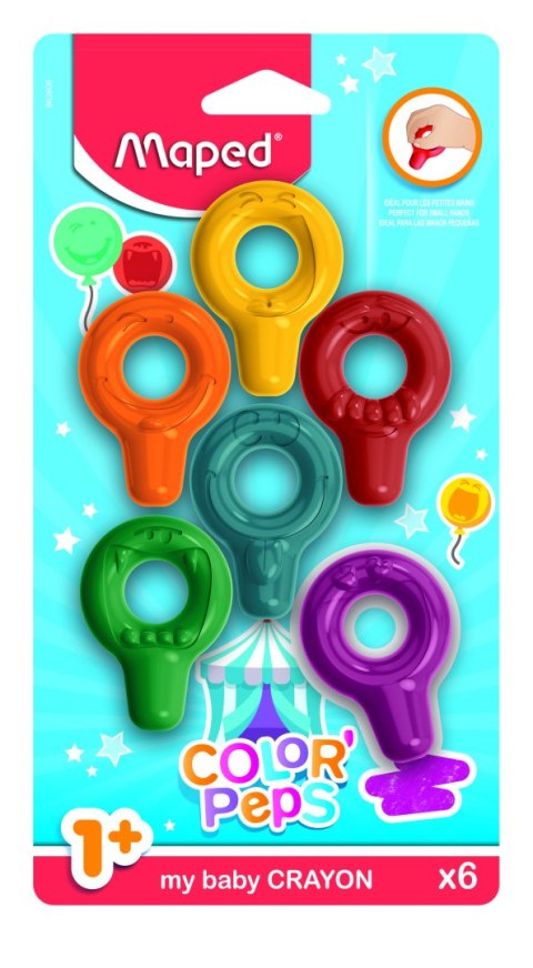 Kredki MAPED COLORPEPS EARLY CRAYON 6 kolorów 863806 EAN : 3154148638063