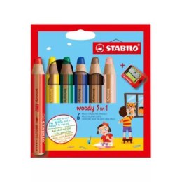 Kredki STABILO WOODY 3w1 6 kol. TEMPERÓWKA 8806-2 EAN : 4006381346900