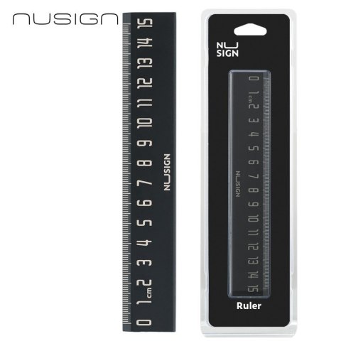 LINIJKA DELI NUSIGN 15cm CZARNA ENS096-BC EAN : 6942233663659