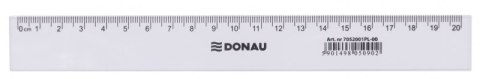 Linijka DONAU 20cm plastikowa TRANSPARENTNA 7052001PL-99 EAN : 5901498050902