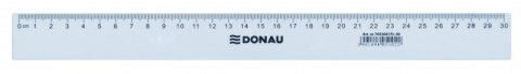 Linijka DONAU 30cm plastikowa TRANSPARENTNA 7053001PL-99 EAN : 5901498051022