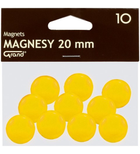 Magnesy GRAND 20mm ŻÓŁTE 130-1691 /10/ EAN : 5903364258627