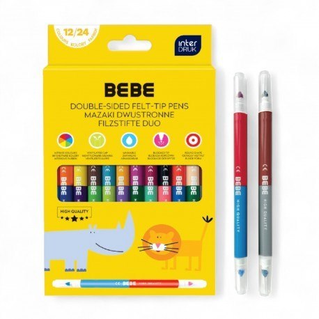 Mazaki INTERDRUK BEBE KIDS DWUSTRONNE 12/24 kolorów EAN : 5902277363152