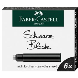 Naboje atramentowe FABER CASTELL CZARNE /6/ kartonik 185507 FC EAN : 4005401855071