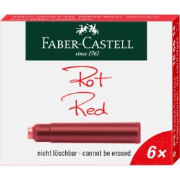 Naboje atramentowe FABER CASTELL CZERWONE /6/ kartonik 185514 FC EAN : 4005401855149