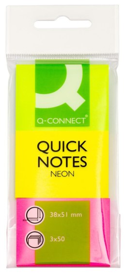 Notes samop. Q-CONNECT 38x51mm 3 kolory po 50k KOSTKA NEON KF01224 EAN : 5705831012240
