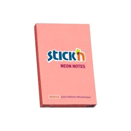Notes samop. STICK 76x51mm NEON RÓŻOWY 21162