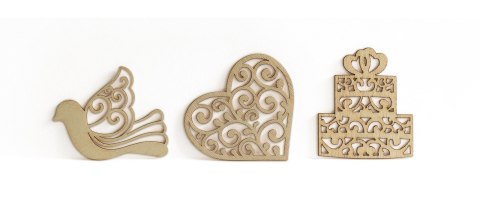 OZDOBY DREWNIANE ARGO LOVE /9/ półprodukt dekoracyjny 253054 ażurowe