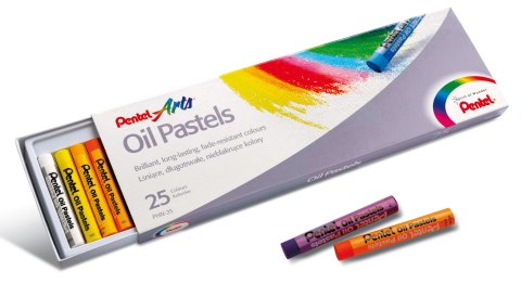 PASTELE PENTEL olejowe 25 kolorów PHN-25 EAN : 4711577003597
