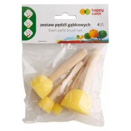 PĘDZEL GĄBKOWY HAPPY COLOR /4/ mix wielkości EAN : 5905130040399 HA 7270 1022 MIX4
