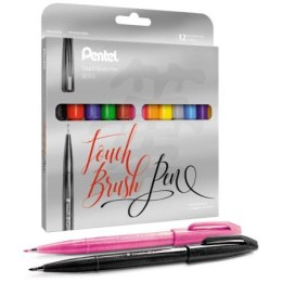 PISAKI PĘDZELKOWE PENTEL SES15C 12 kolorów mix EAN : 5902894023156