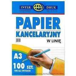 Papier kancelaryjny INTERDRUK A3/100 LINIA