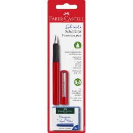 Pióro FABER-CASTELL wieczne SZKOLNE CZERWONE 6 naboi 149812 FC EAN : 4005401498124
