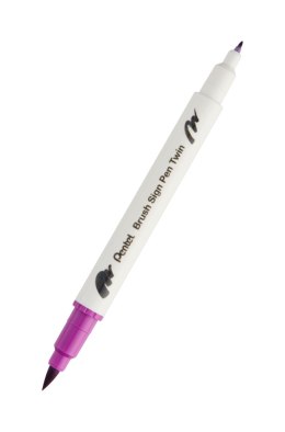 Pisak PENTEL BRUSH SIGNT 2 różne końcówki do kaligrafii SESW30C-T120 MAGENTA EAN : 4711577072074