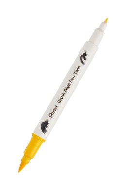 Pisak PENTEL BRUSH SIGNT 2 różne końcówki do kaligrafii SESW30C-T122 YELLOW EAN : 4711577072081