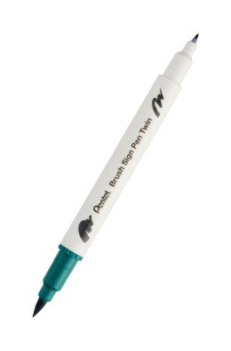 Pisak PENTEL BRUSH SIGNT 2 różne końcówki do kaligrafii SESW30C-T125 ZIELONY CIEMNY EAN : 4711577072111