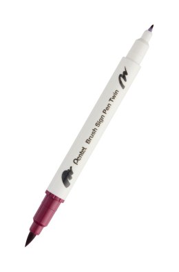 Pisak PENTEL BRUSH SIGNT 2 różne końcówki do kaligrafii SESW30C-T128 BORDOWY EAN : 4711577072142