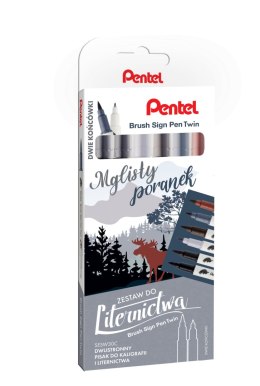 Pisaki dwustronne Pentel Brush Sign Pen Twin SESW30C Piaski Pustyni