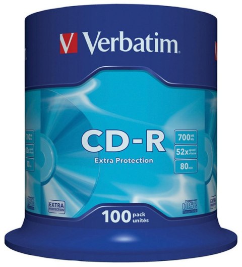 Płyty Verbatim CD-R Extra Protection cake box 100 szt.