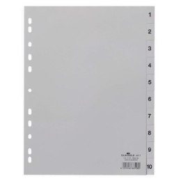 Przekładka DURABLE A4 1-10 szara PCV 651110