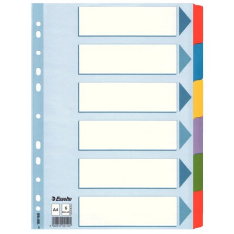 Przekładka ESSELTE Mylar 6 kolorów 100168