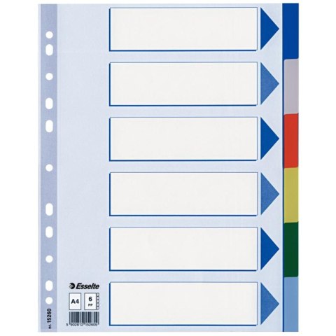 Przekładka ESSELTE PCV 6 kolorów 15260