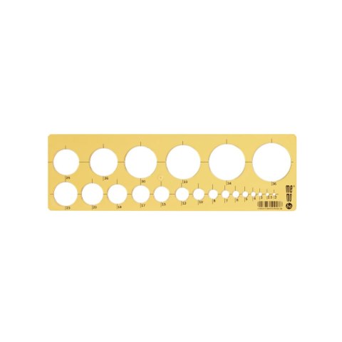 SZABLON KREŚLARSKI MEMOBE byPRATEL do kreślenia okręgów 2-36mm MS101-00 EAN : 5903273509476