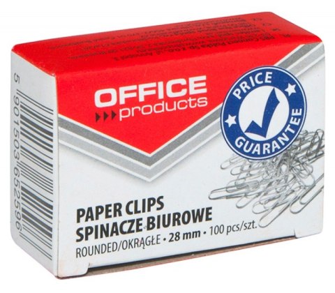Spinacz 28mm OFFICE PRODUCTS /100/ OKRĄGŁY ZWYKŁY 18082815-19 EAN : 5901503652596