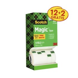 Taśma SCOTCH 810 19mmx33m zapas PUDEŁKO MAGIC ZIELONA 8-1933R14 ( BOX 14 sztuk ) wypisywany na sztuki