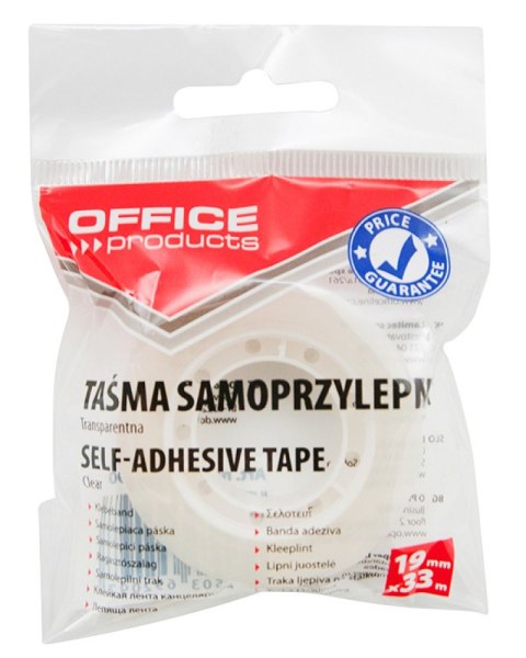 Taśma samop. OFFICE PRODUCTS 19mm x 33m krystaliczna 18221921-90