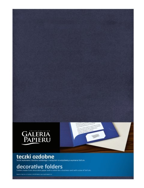 Teczka GALERIA PAPIERU ozdobna A4 GRANATOWA W-1 /10/ 220617 EAN : 5903069060235