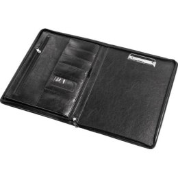 Teczka PANTA PLAST A4 0417-0020-01 zapinana na suwak z LOGO ekoskóra CZARNA