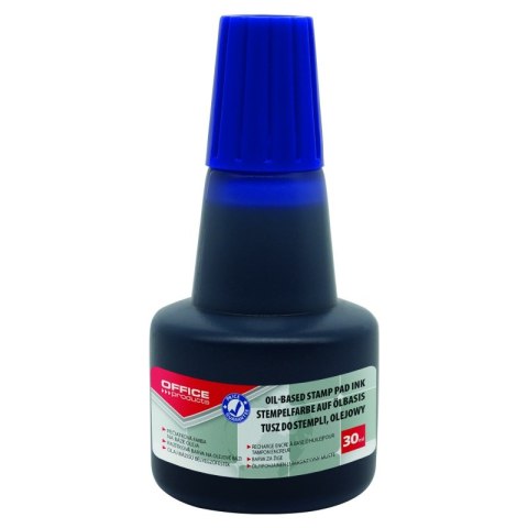 Tusz do pieczątek OFFICE PRODUCTS 30ml NIEBIESKI do stempli metalowych 18143511-01
