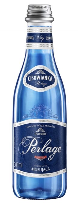 Woda mineralna CISOWIANKA 300ml PERLAGE gazowana /22/ szklana butelka