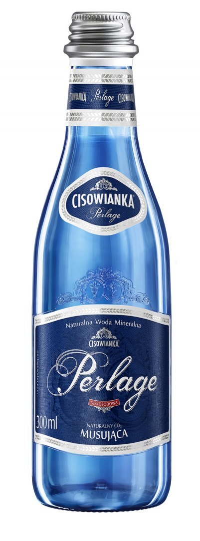 Woda mineralna CISOWIANKA 300ml PERLAGE gazowana /22/ szklana butelka