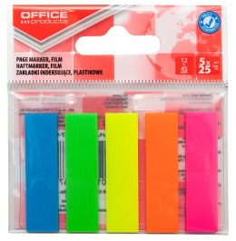 Zakładka indeksująca OFFICE PRODUCTS 12x45MM 5x25k PP NEON 14223637-99