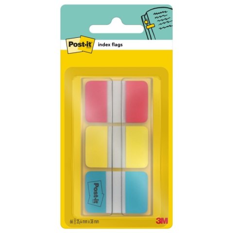 Zakładki indeksujące Post-it Strong 25,4 x 38 mm żółte, czerwone, niebieskie