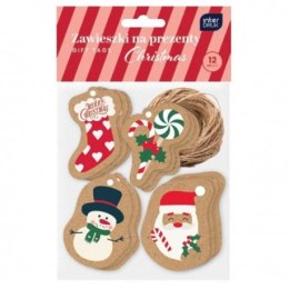 Zawieszki na prezenty kraft CHRISTMAS INTRDRUK EAN: 5902277354266