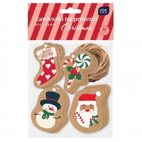 Zawieszki na prezenty kraft CHRISTMAS INTRDRUK EAN: 5902277354266