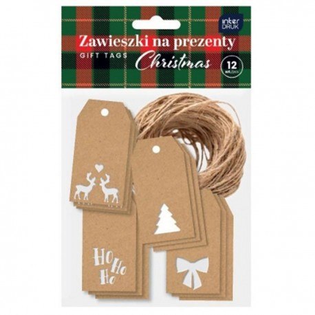 Zawieszki na prezenty kraft z wycięciem CHRISTMAS INTRDRUK EAN: 5902277354235