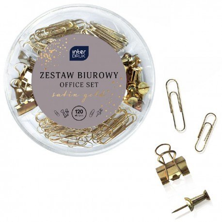Zestaw biurowy 120 elementów SATIN GOLD EAN : 5902277346384